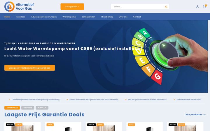 Screenshot of alternatiefvoorgas.nl
