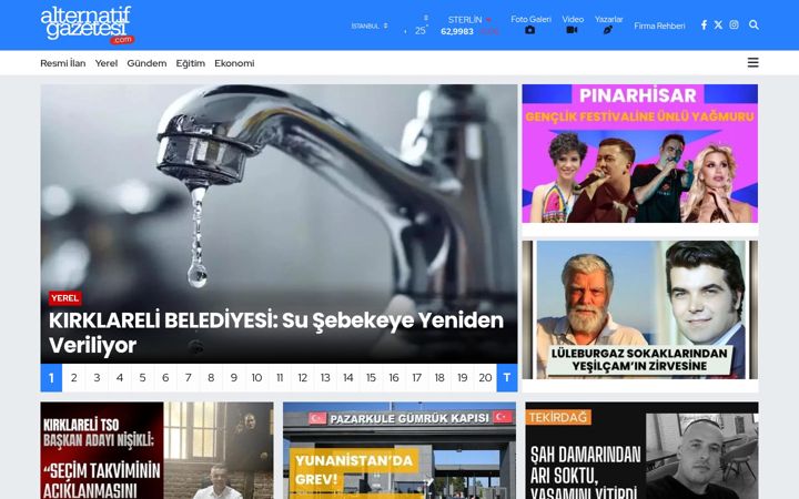 Captura de pantalla de alternatifgazetesi.com