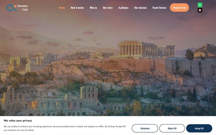 Captura de pantalla de alternationtravel.com