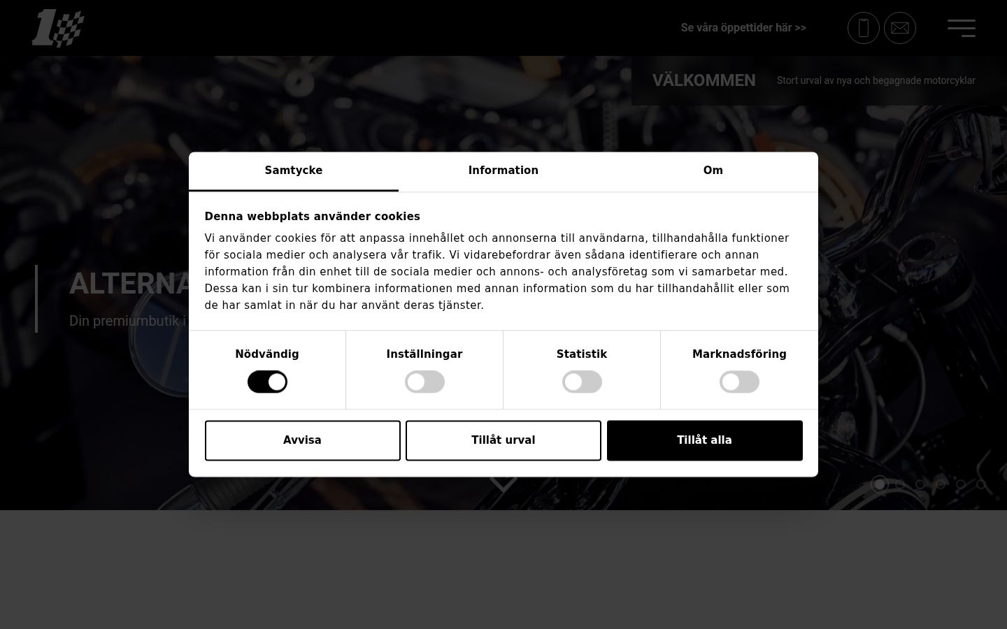 Screenshot des Einwilligungsbanners vor jeglicher Interaktion