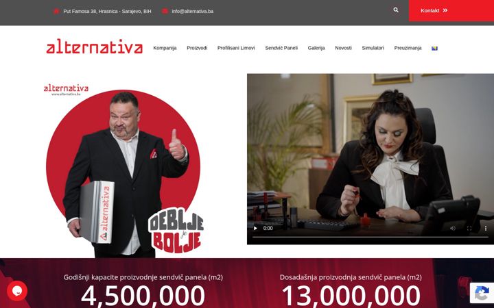 Screenshot of alternativa.ba
