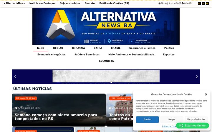 Skærmbillede af alternativanewsba.com.br