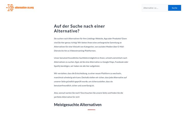 Screenshot of alternative-zu.org