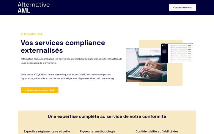 Screenshot of alternativeaml.com