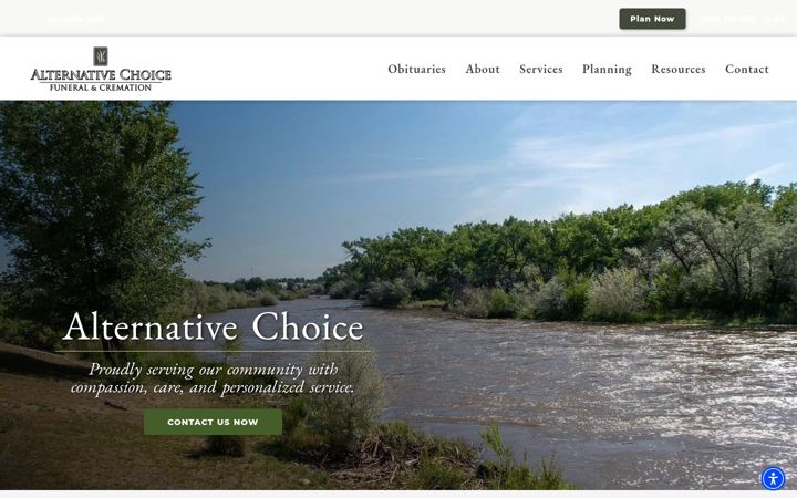 Screenshot of alternativechoicefarmington.com