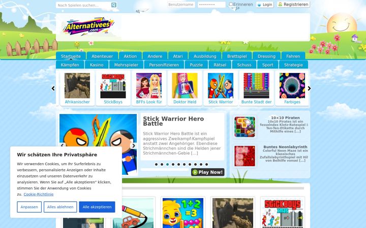 Screenshot of alternativees.com