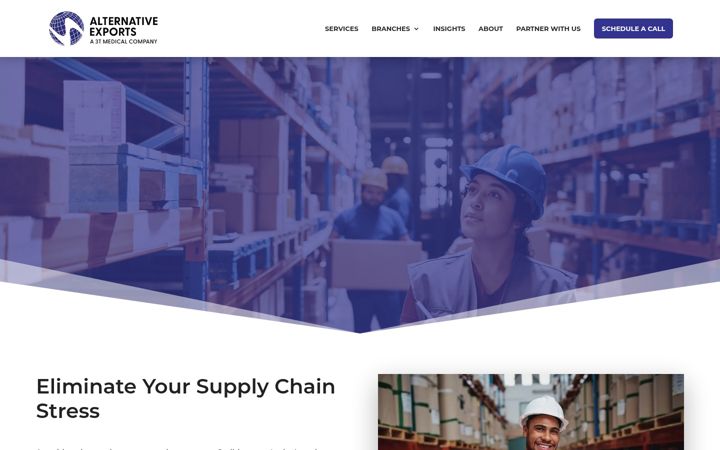Screenshot ta' alternativeexports.com