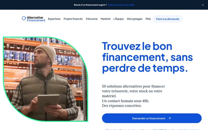 Screenshot of alternativefinancement.com