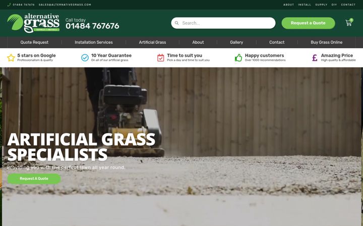 Screenshot ta' alternativegrass.com