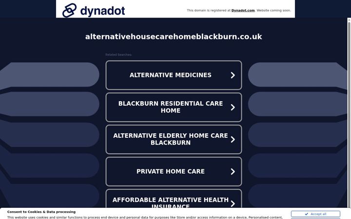 Screenshot of alternativehousecarehomeblackburn.co.uk