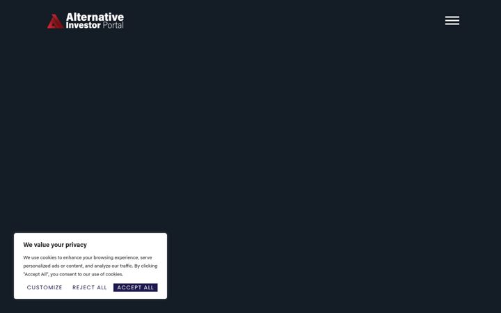 Screenshot of alternativeinvestorportal.com