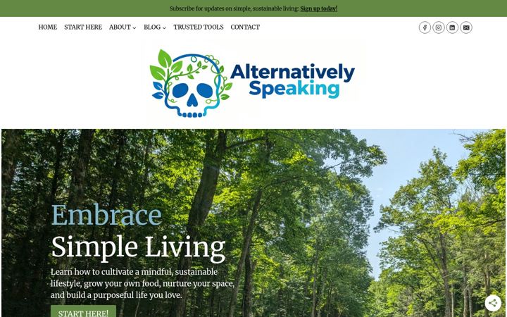 Screenshot of alternativelyspeaking.ca