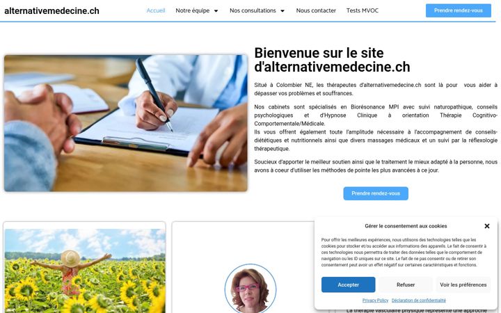 Screenshot of alternativemedecine.ch