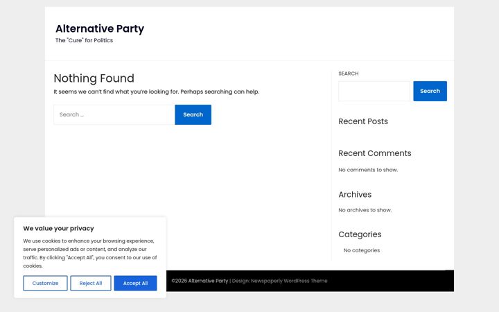 Screenshot of alternativeparty.org