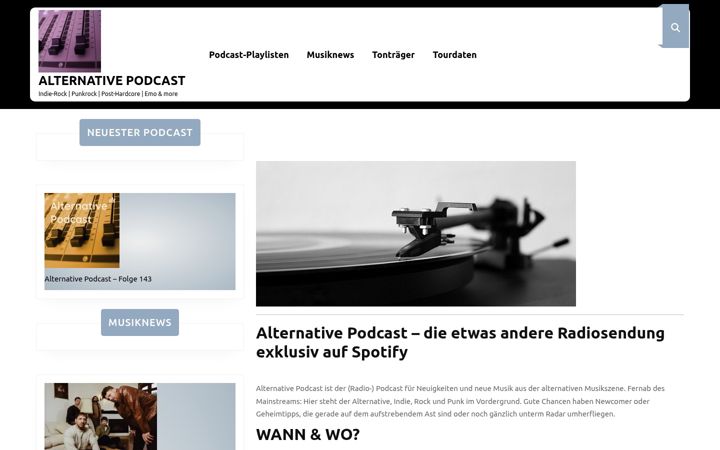 Screenshot of alternativepodcast.de
