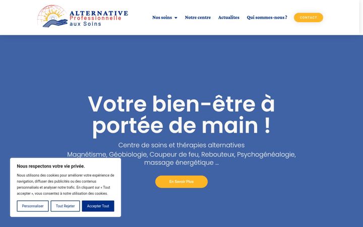 Screenshot of alternativeprofessionnelleauxsoins.com