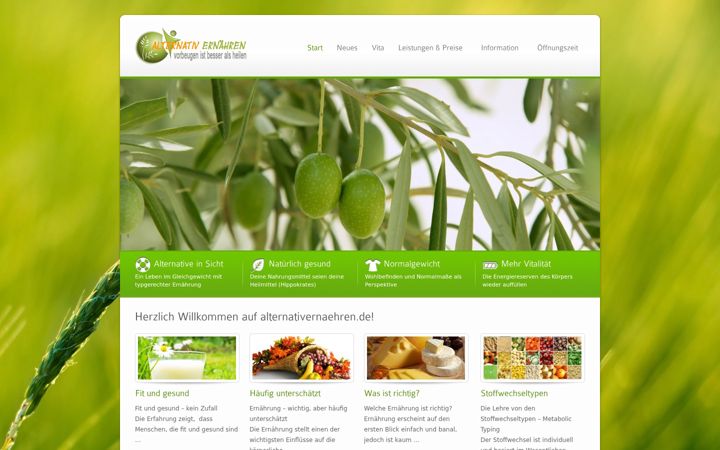 Screenshot of alternativernaehren.de