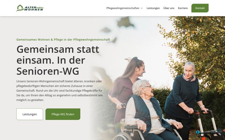Screenshot of alternatives-wohnen.de