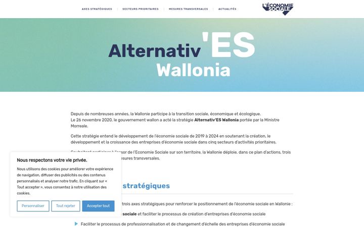 Screenshot of alternativeswallonia.be
