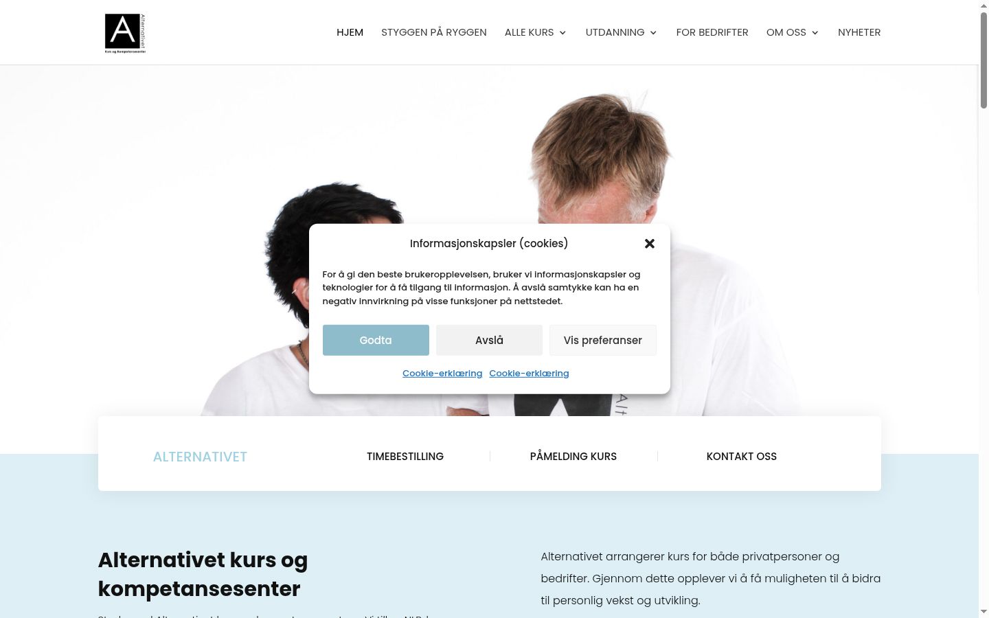 Screenshot des Einwilligungsbanners vor jeglicher Interaktion