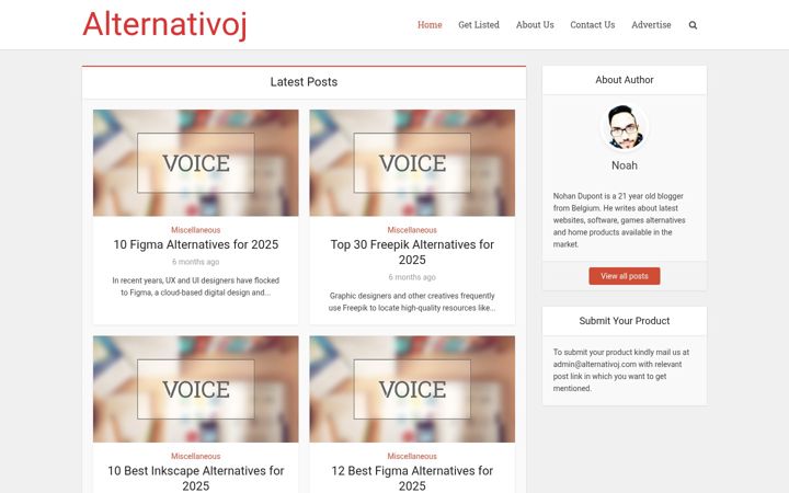 Screenshot of alternativoj.com