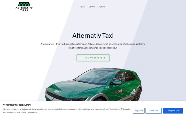 Screenshot of alternativtaxi.dk