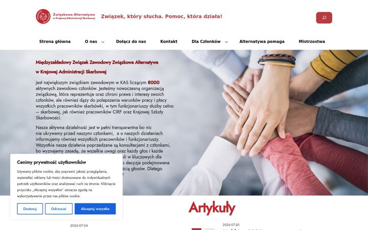 Screenshot of alternatywakas.pl