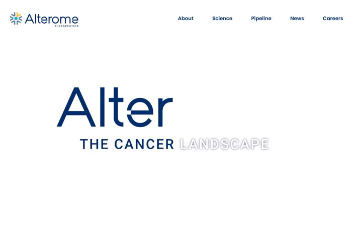 Screenshot of alterome.com
