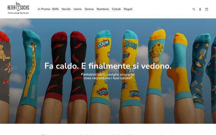 Snimka zaslona za altersocks.it