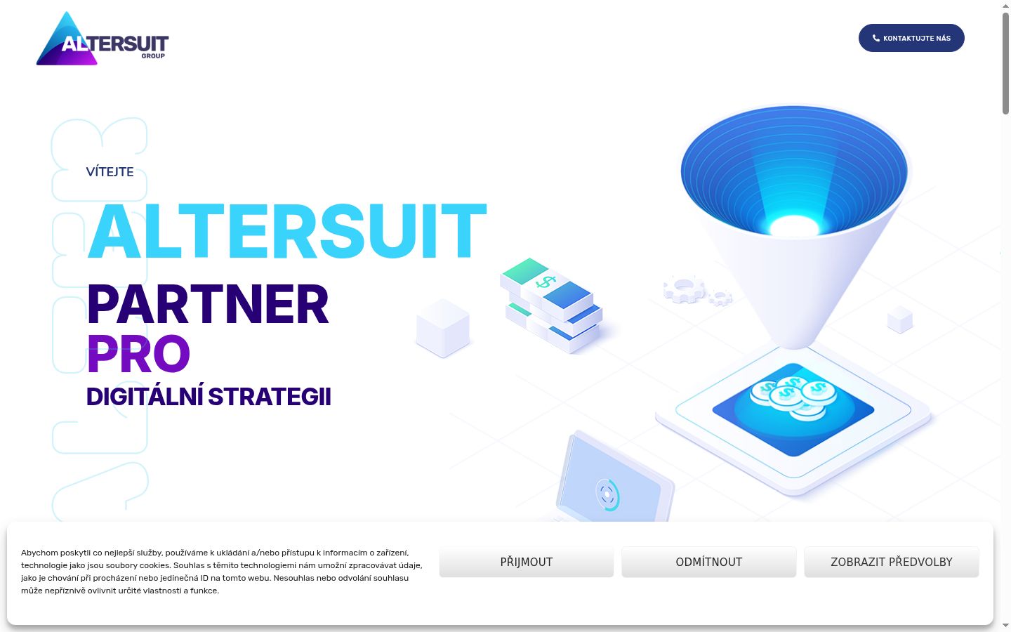 Sutikimo reklamjuostės, rodytos prieš bet kokią sąveiką, ekrano kopija