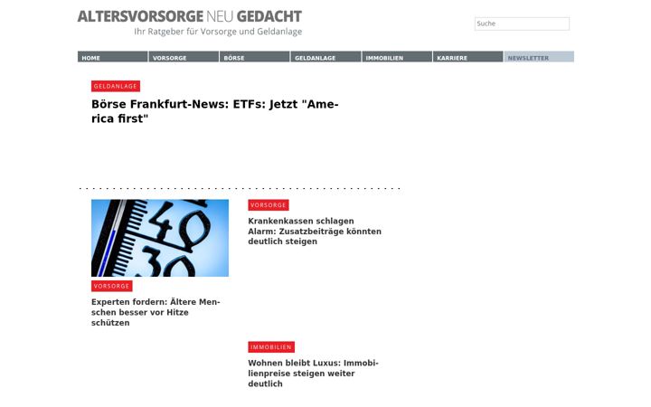 Ekraanipilt saidist altersvorsorge-neu-gedacht.de