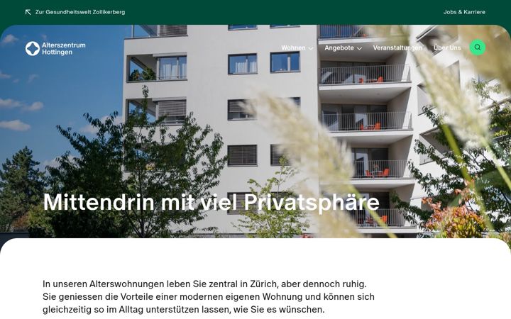 Screenshot of alterszentrum-hottingen.ch
