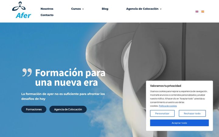 Screenshot ta' altertecformacion.com