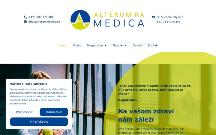 Screenshot di alterummedica.sk