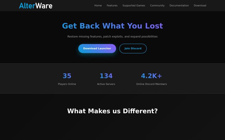 Screenshot of alterware.dev