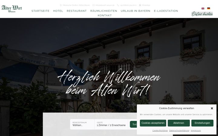 Ekraanipilt saidist alterwirt-weyarn.de