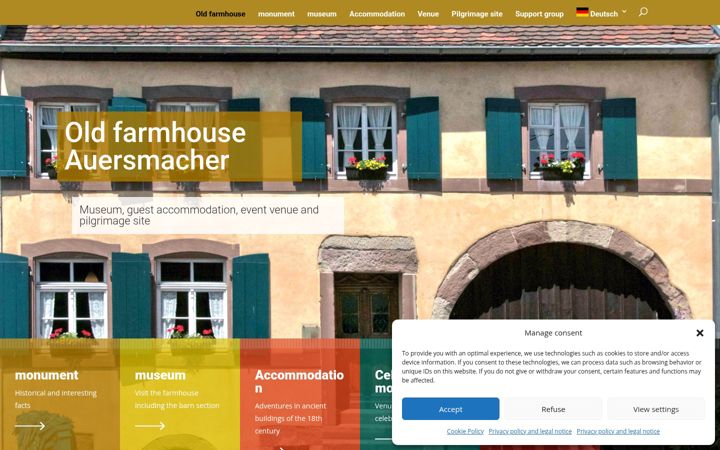Screenshot of altes-bauernhaus-auersmacher.de