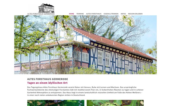 Screenshot of altes-forsthaus-germerode.de