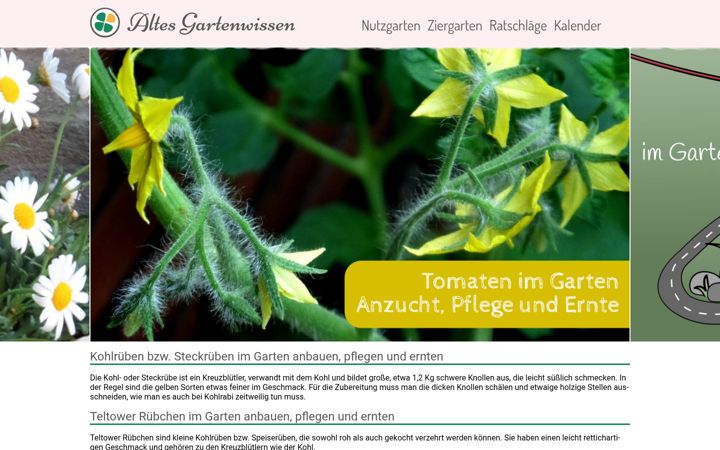 Screenshot di altes-gartenwissen.de