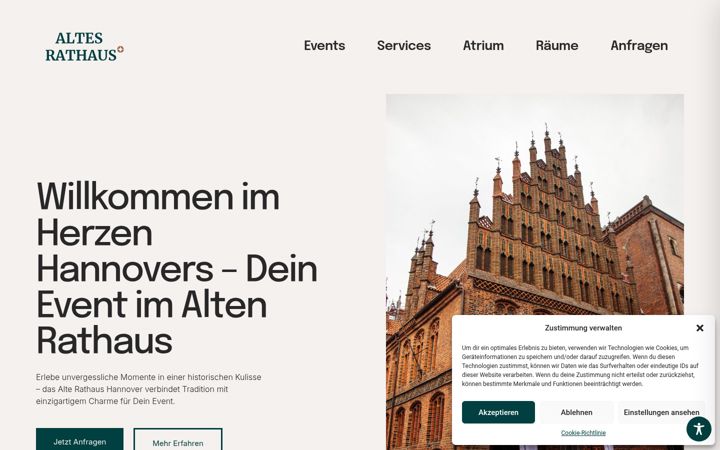 Screenshot of altes-rathaus-events.de