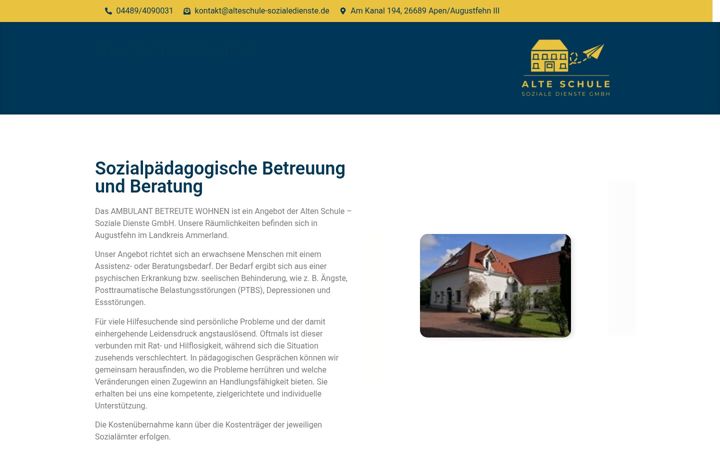 Screenshot of alteschule-sozialedienste.de