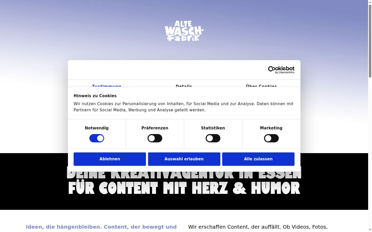 Screenshot tal-banner tal-kunsens muri qabel kwalunkwe interazzjoni