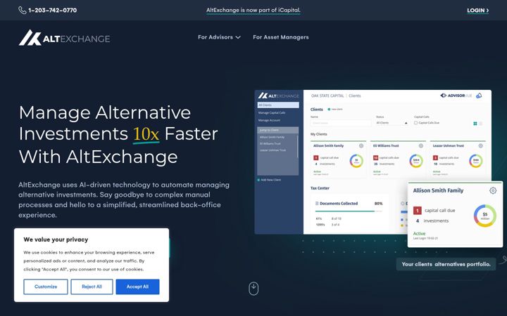 Ekraanipilt saidist altexchange.com