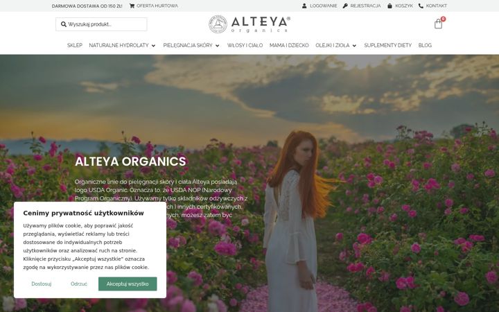 Screenshot of alteyaorganics.pl