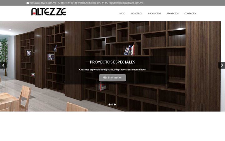 Screenshot of altezze.com.mx