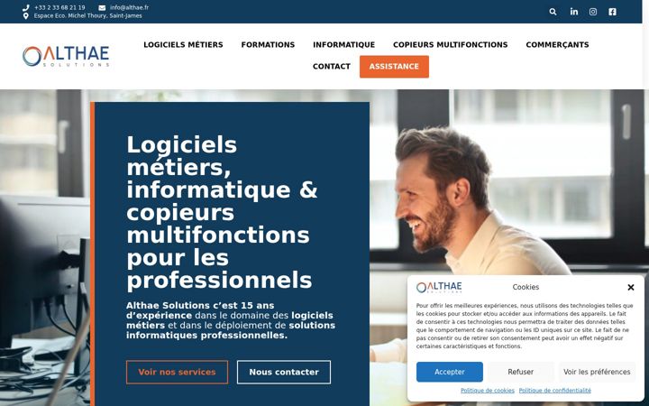 Screenshot of althae.fr