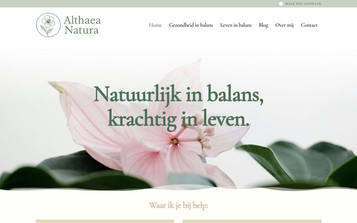 Skærmbillede af althaeanatura.nl