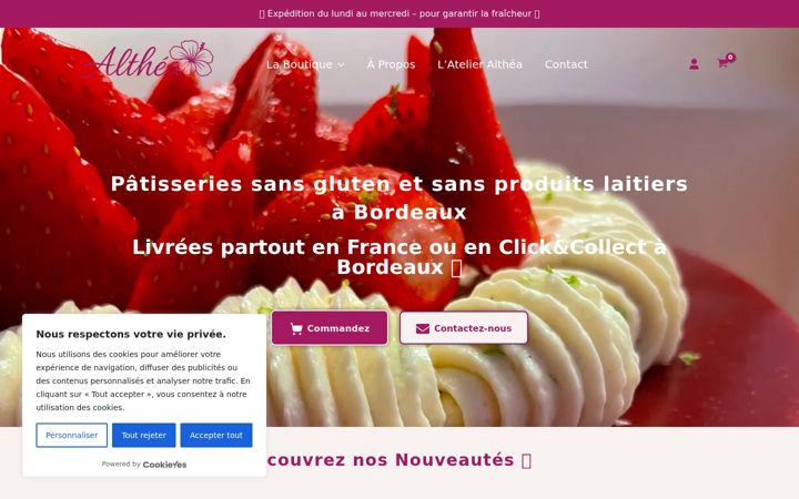 Snímek obrazovky althea-patisserie.fr