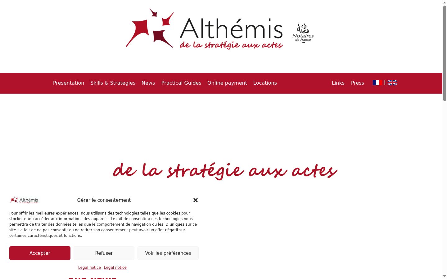 Screenshot des Einwilligungsbanners vor jeglicher Interaktion