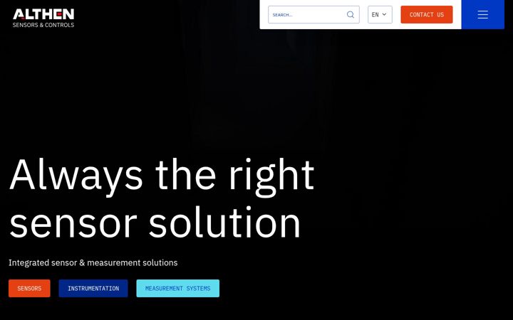 Screenshot of althensensors.com